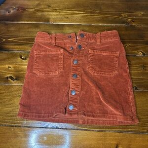 Cat & Jack Girls M Button-Front Skirt in Rust